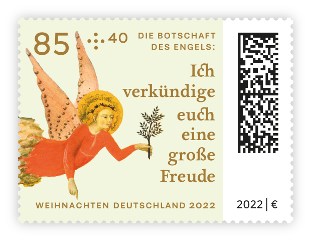 Weihnachtsmarke 2022 Botschaft des Engels